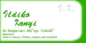 ildiko kanyi business card
